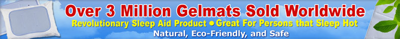 Over 1 Million Gelmats Sold Worldwide - Revolutionary Sleep Aid Product - Great For Persons that Sleep Hot - Natural, Eco-Friendly, and Safe