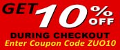 Get 10% Off During Checkout - Enter Coupon Code ZUO10